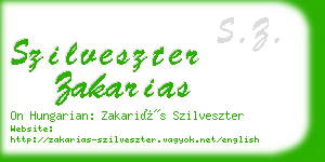 szilveszter zakarias business card